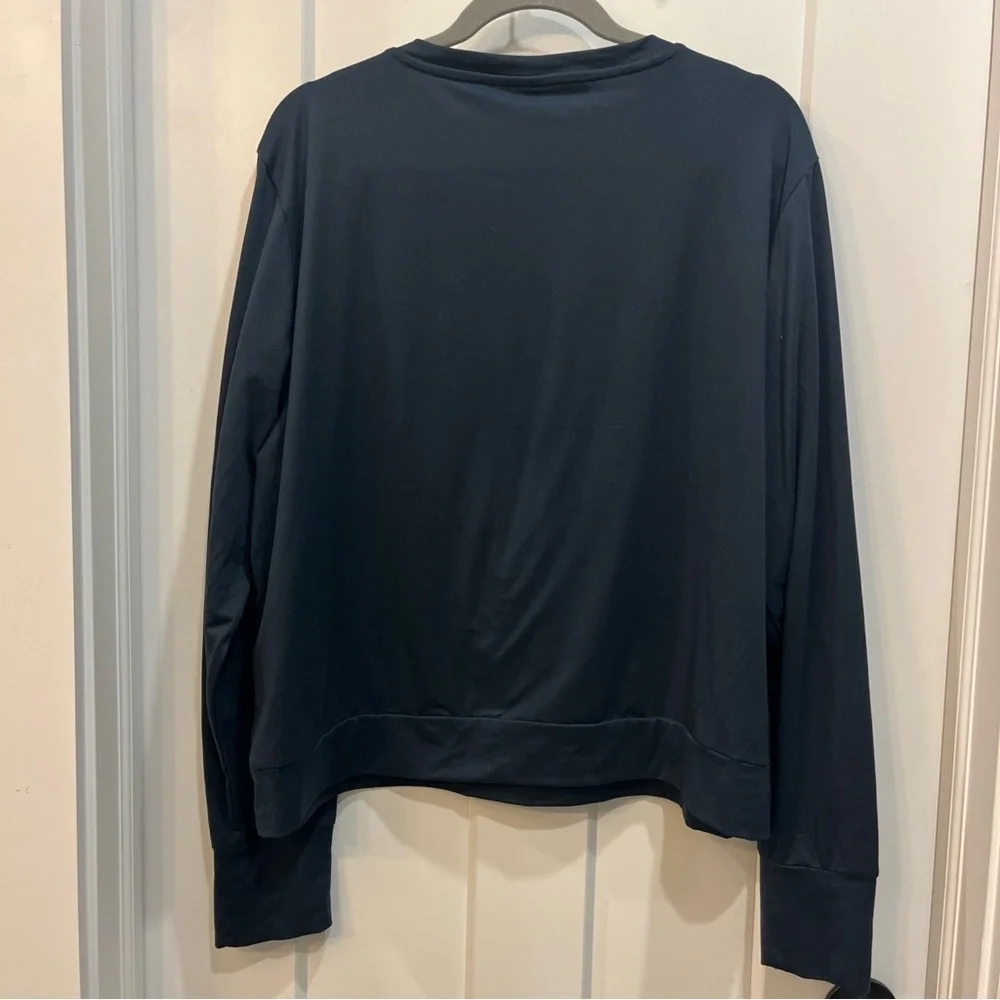 Lukka Lux Long Sleeve Shirt Women’s Blue Activewear‎ Top Pullover Stretch Sz 2XL